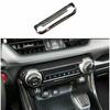 Black Brushed Air Condition Button Switch Cover Trim For Toyota RAV4 2019-2024