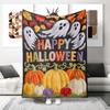 Halloween & Pumpkin Flannel Blanket - Soft Skin-Friendly Bedspread Suitable for - Cozy Throw, Bedspread for Room,, Couch - Contemporary Bedding Decor 