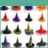 Chapéu de Bruxa Rosa em Vermelho, Preto e Roxo Perfeito para Festa de Halloween e Fantasia
