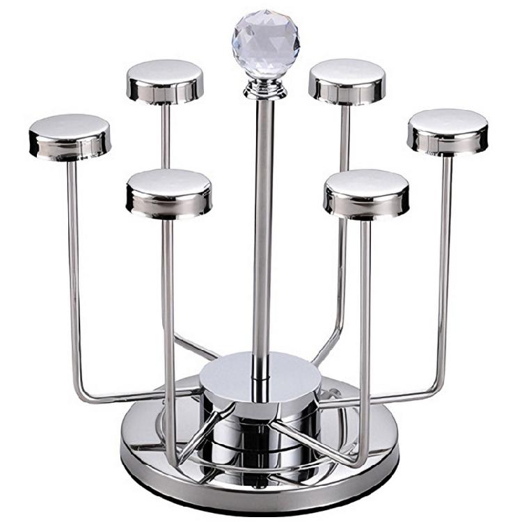 

Stainless Steel Rack For Cup Drying And Jewelry Presentation Rustproof Surfaces Secure Placement Decoration Friendly серебряный