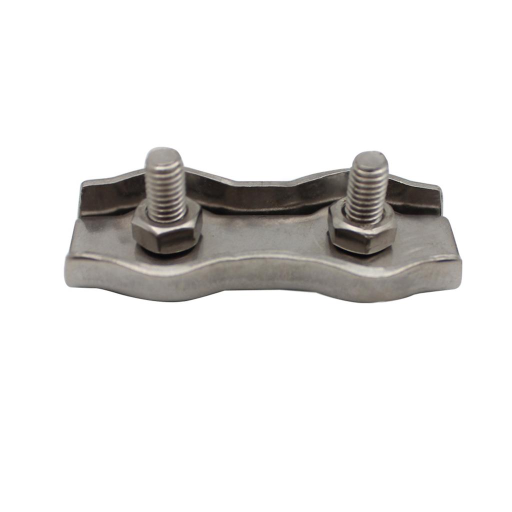 Stainless Steel Heavy Duty Locking Device Aircraft Wire Cord Double Clamp Buckle
