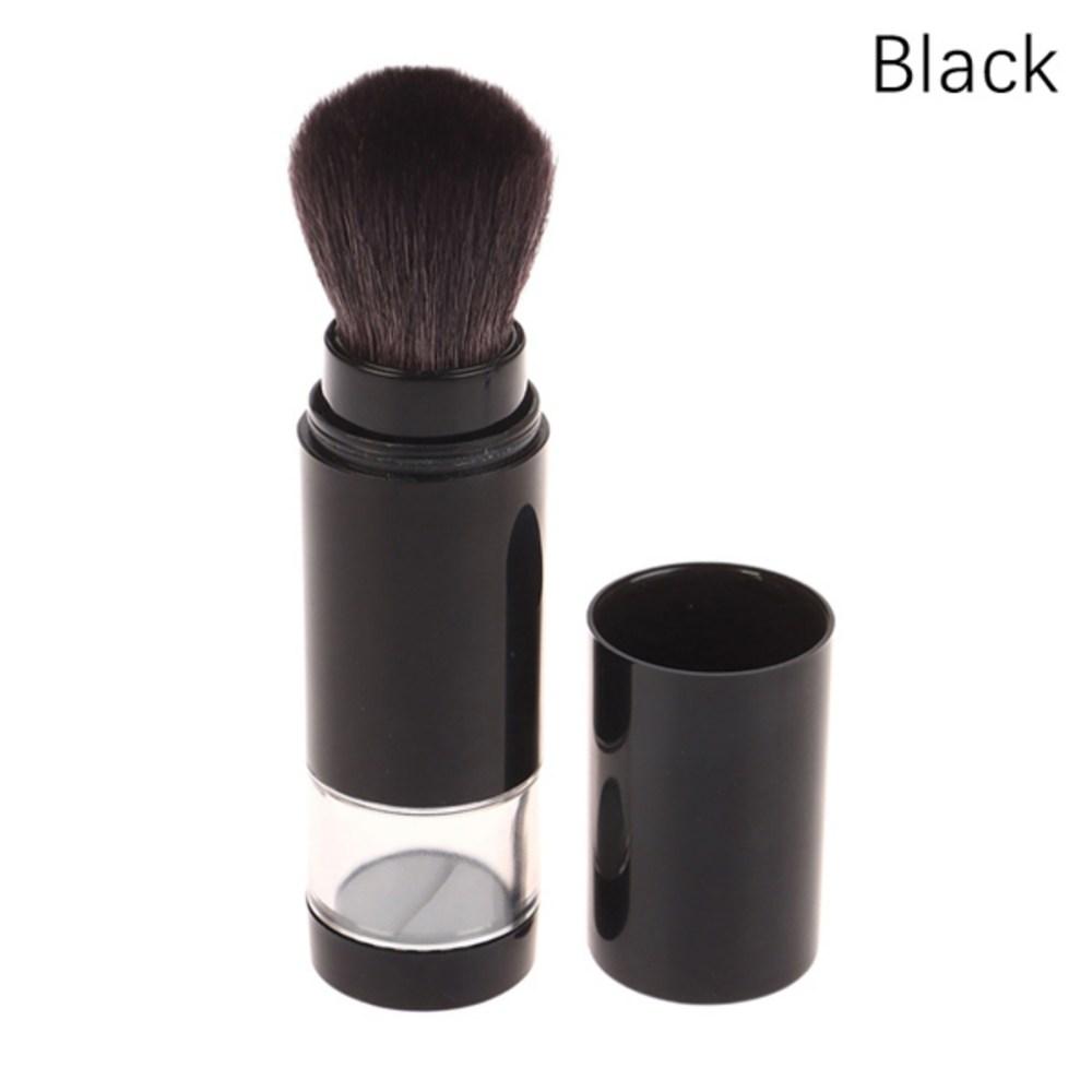 Black Loose Powder Jar Makeup Beauty Tool 2-in-1 Foundation Brush Refillable Makeup Brush Empty Travel Blush 03 1 pcs