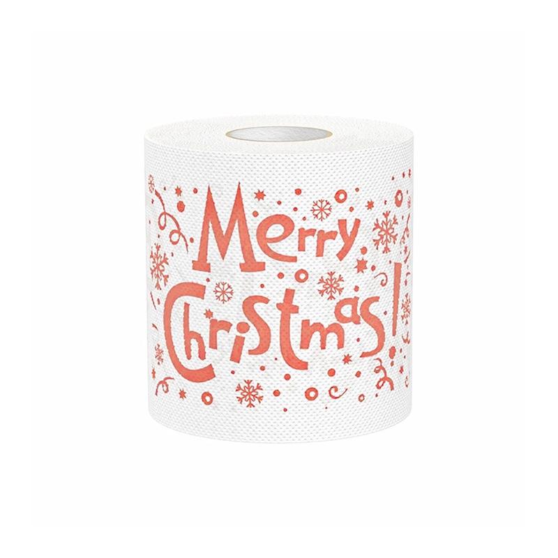 100G/Roll Wood Pulp Celebrations 10x10CM Disposable Santa Claus Dinners Xmas Christmas Tissue Chimney Pattern Design