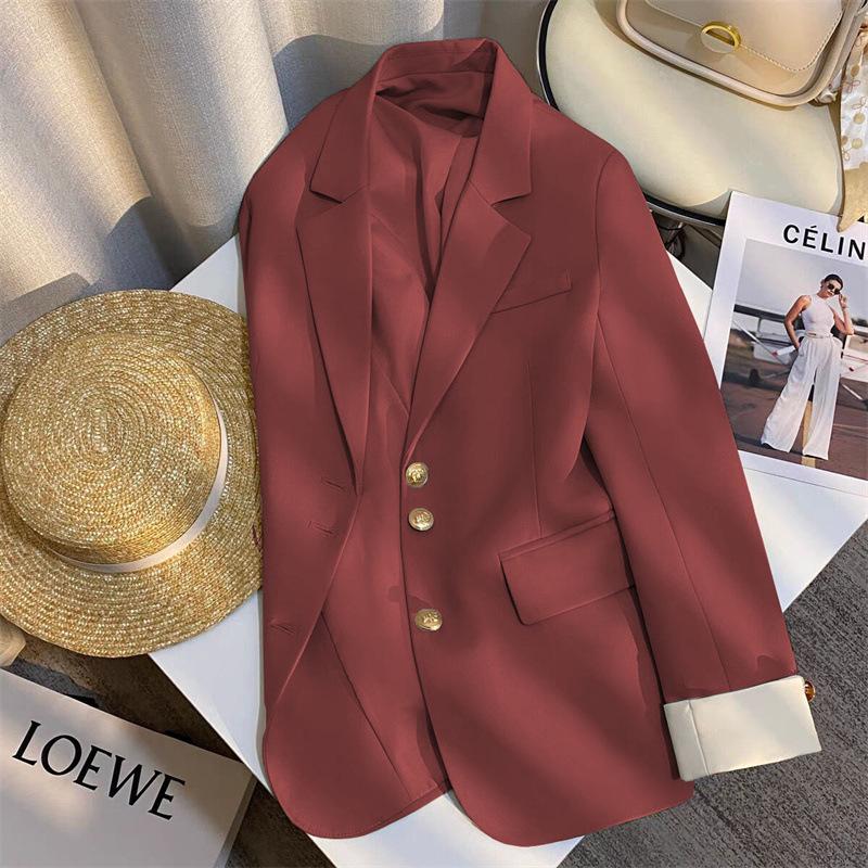 2026 Spring High-End Women's Blue Chic Suit Jacket - Korean Style