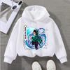 Kids Hoodie with Dynamic Demon Slayer Pattern, Stylish and Comfortable for Young Fans