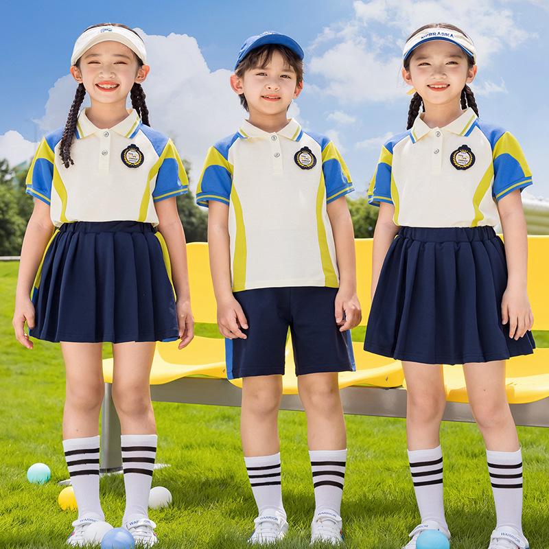 Spring/Autumn Kindergarten and Primary School Sports Uniform 3-Piece Set for Boys and Girls