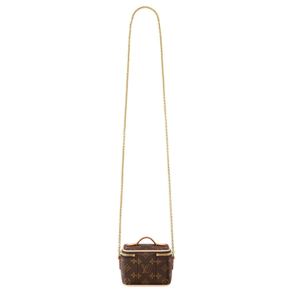 LOUIS VUITTON Monogram Coated Canvas Makeup Bag Mini Women's Brown M03772