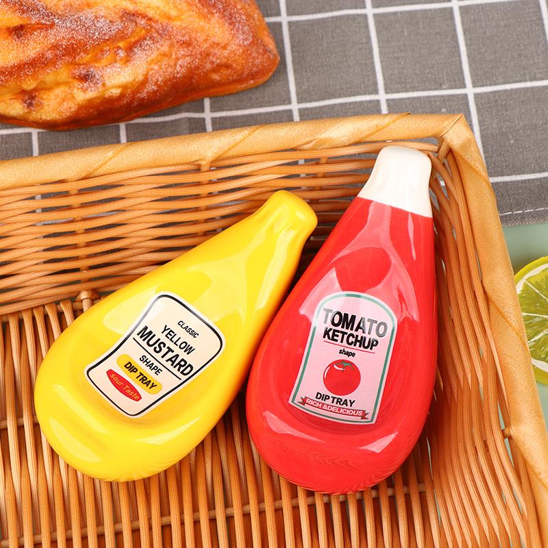 Tomato Shaped Plate Soy Sauce Dish Creative Ceramic Plate Tomato Sauce Dish Salad Dressing Seasoning Dish Table Decoration