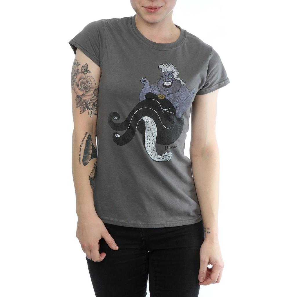 The Little Mermaid Womens/Ladies Classic Ursula Heather T-Shirt