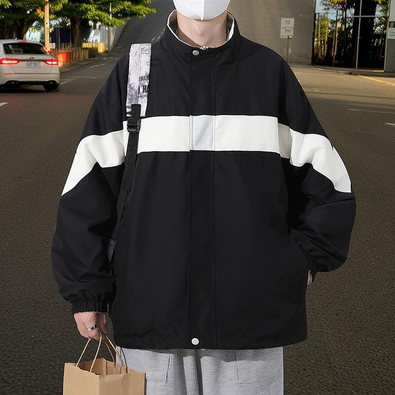 Double-sided Wear Spring and Autumn Men's Casual Jacket Hong Kong Style Large Size Loose Coat