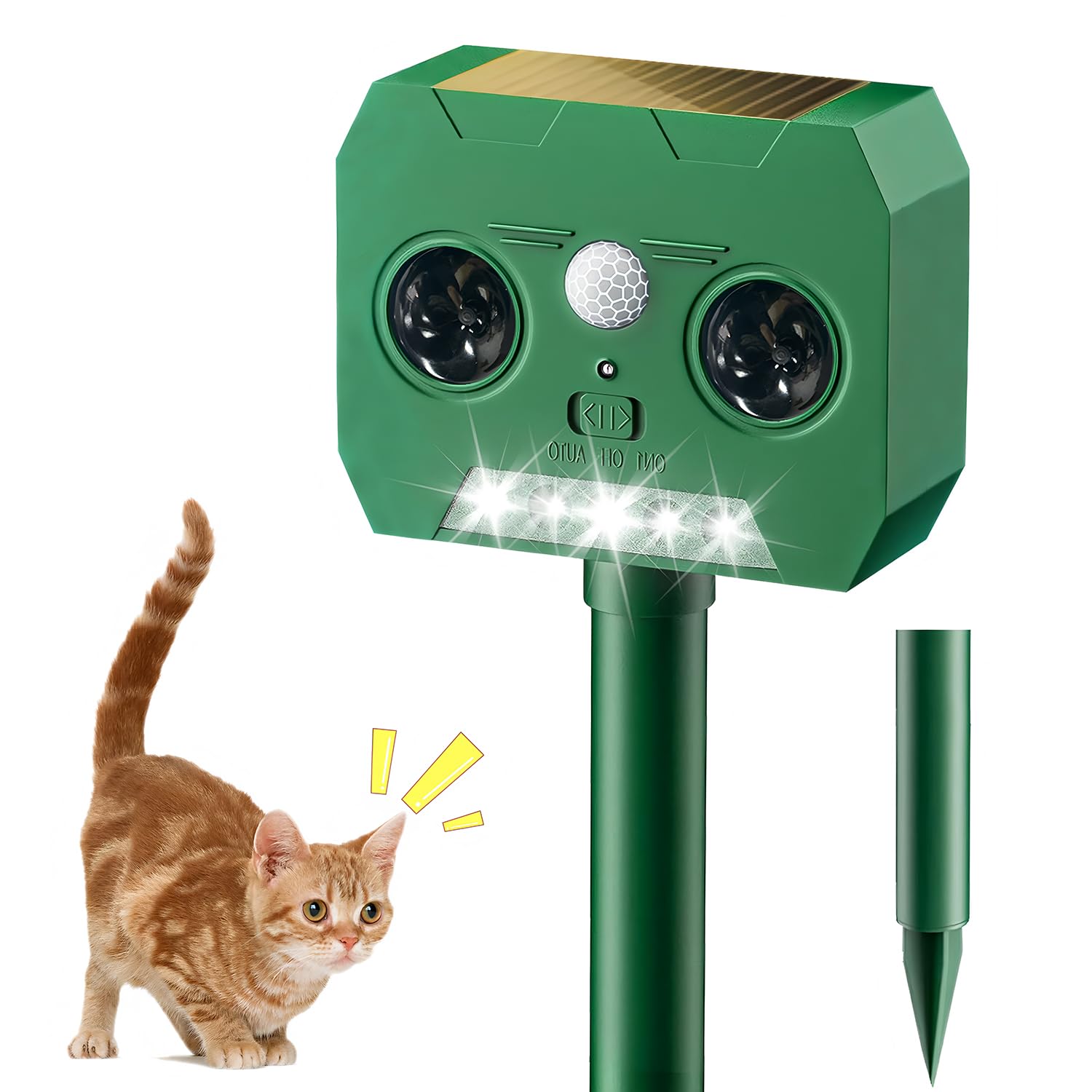 

Новый Lupsty Ультразвуковой Кот Кот Бездомный Кот 2 12м Обнаружение Тревога Солнечный PIR Инфракрасный Ультразвуковой Вредитель Режим ожидания Птица Кот Вредитель [Прибытие 2025] Отпугиватель,