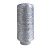 200g/Roll Metallic Crochet Thread, Sparkling Silver Polyester Yarn for Knitting, Weaving, Making Bag, Keychain Charm