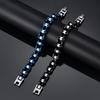Braccialetto da Ciclismo in Acciaio Inossidabile Uomo Stile Punk Maglie a Catena Geometriche Accessorio Biker Lunghezza 21cm