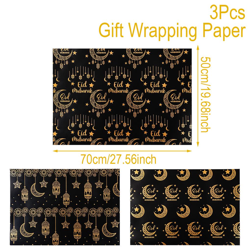 Eid Mubarak Kraft Wrapping Paper Ramadan Kareem Decoration For Home 2025 Ramadan Kareem Islam Muslim Party Eid Al Adha Gifts