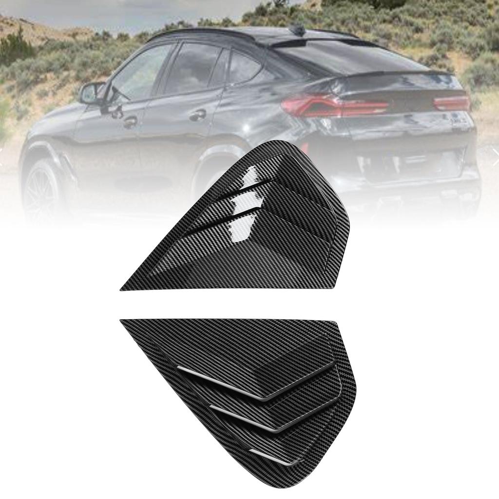 2 Pcs Rear Side Window Louver   Side Window Louvers Shutter Panel Trim for X6 E71 E72 2008 To 2014