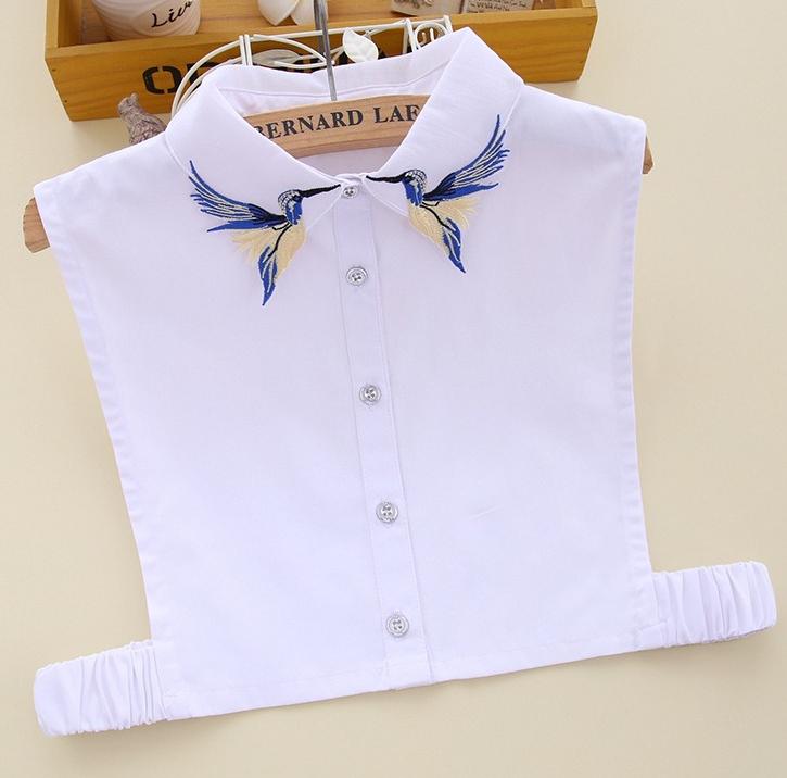Neues Design Hemdkragen Falscher Kragen Damen Aushöhlen Blume Knopf Halbes Hemd Abnehmbarer Kragen Abnehmbare Halsbekleidung Falsche Krawatten