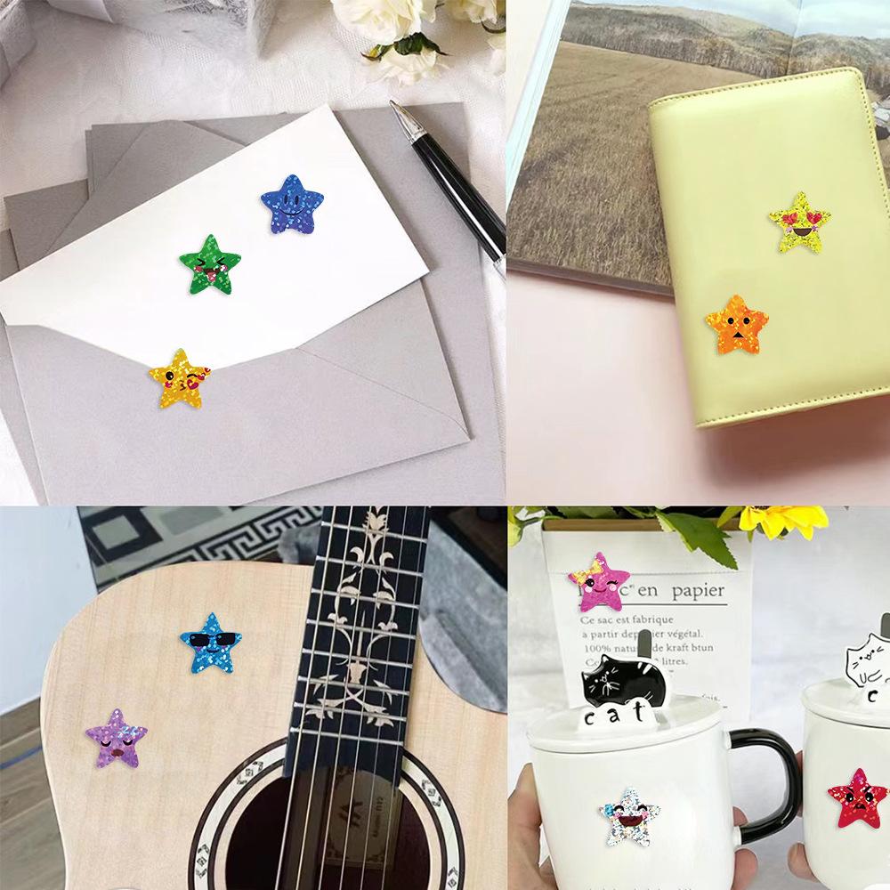 500 Pictures/roll Roll Sticker Tape Star Reward Sticker Hand Account Material Decorative Envelope Seal Sticker