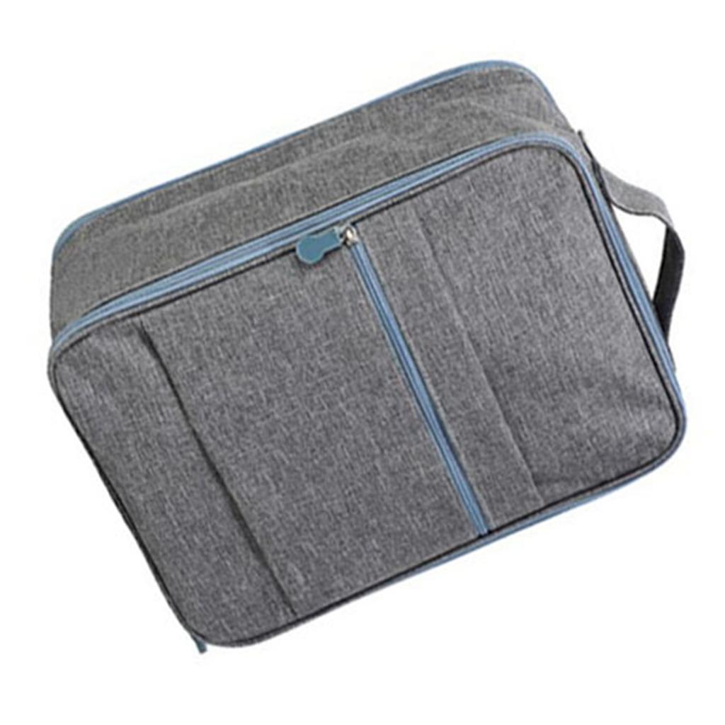 Torba na buty o dużej pojemności do podróży, do codziennego użytku, saszetka do przechowywania, wodoodporna, górny uchwyt, gładkie zamki błyskawiczne, szara