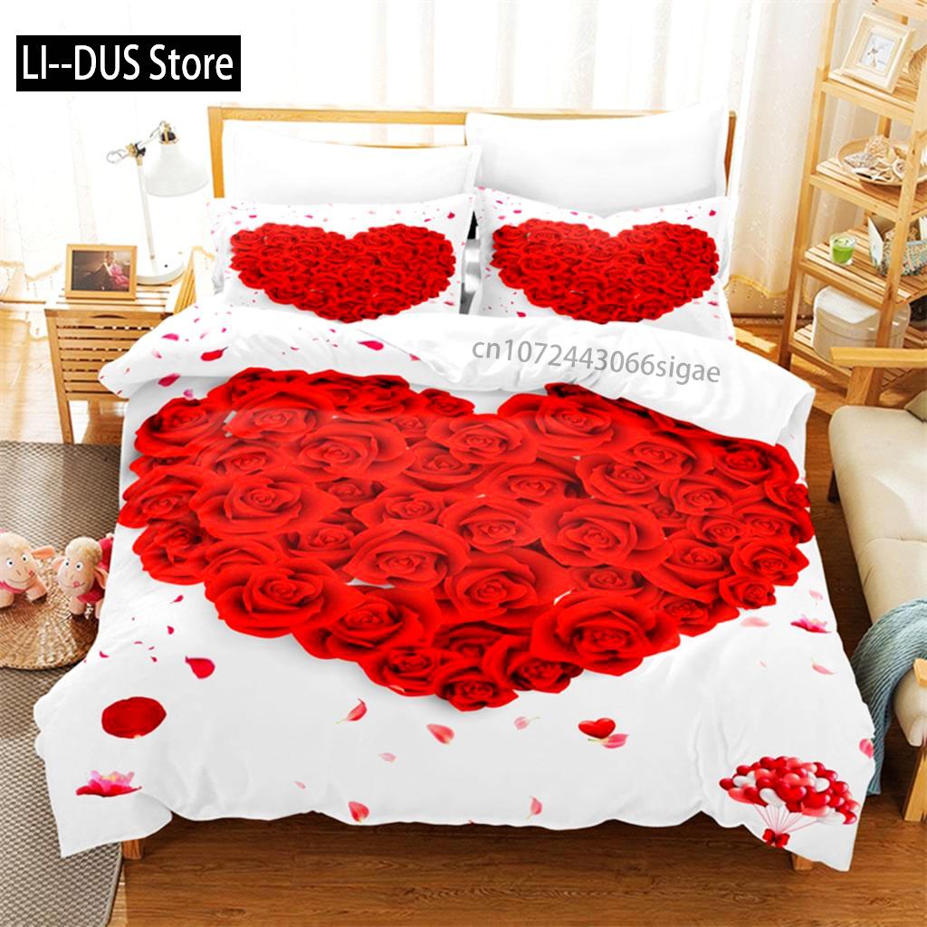 

Comforter Bright Flowers Bedding Set 3D Bedding Digital Printing Queen Size Bedding Set Fashion Design Comforter (quilt)-EU Single(135*200cm)3pcs