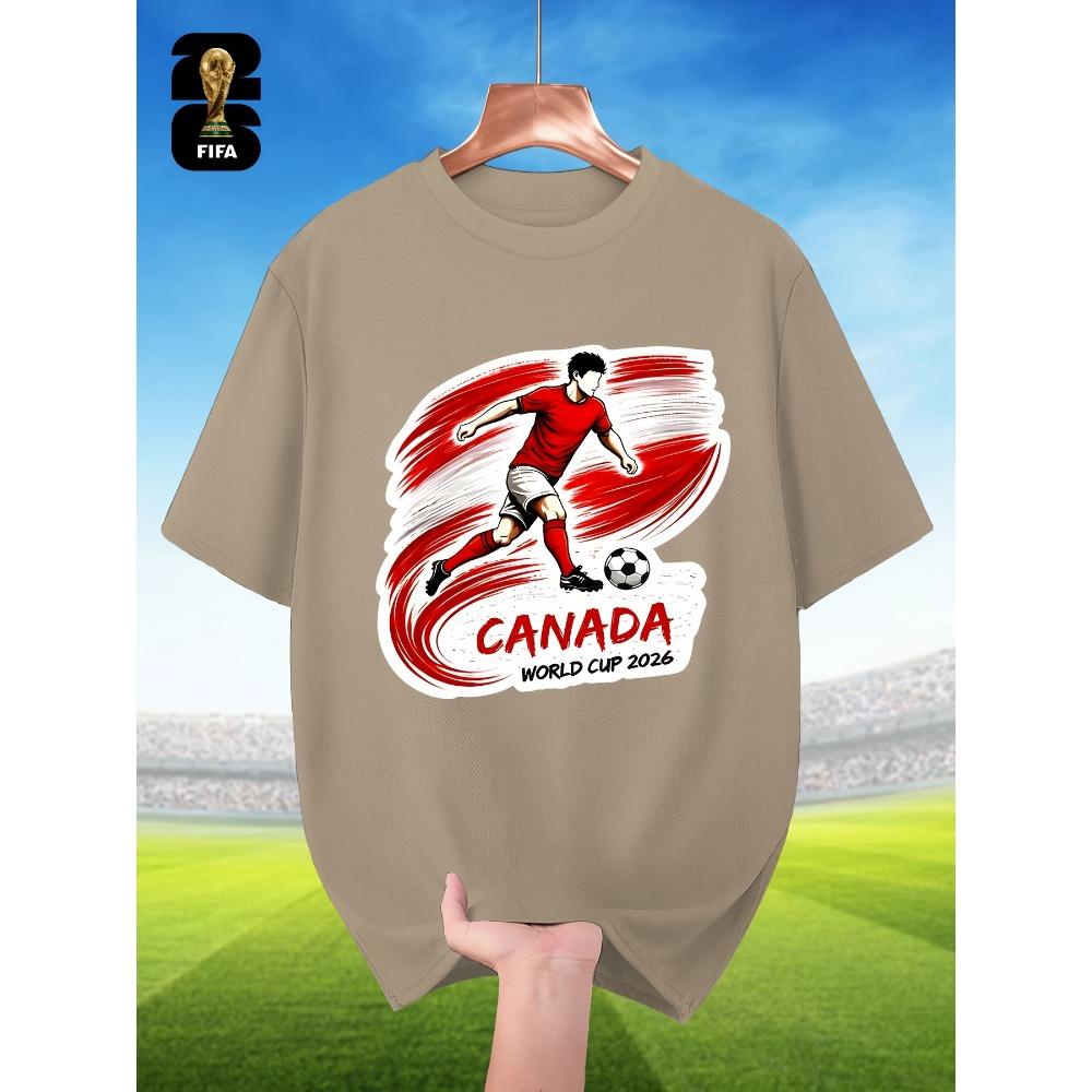 FIFA-Themed Men's Breathable Short-Sleeve T-Shirt for World Cup Gifts, Football Fans Apparel, Birthday Present for Birthdays/Dating/Creative Gifts