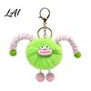 Soft Plush Keychain Sausage Mouth Creature Keychain Cartoon Fuzzy Ball Keyring Pendant Women Key Rings Decorative for Handbags Purses Backpacks