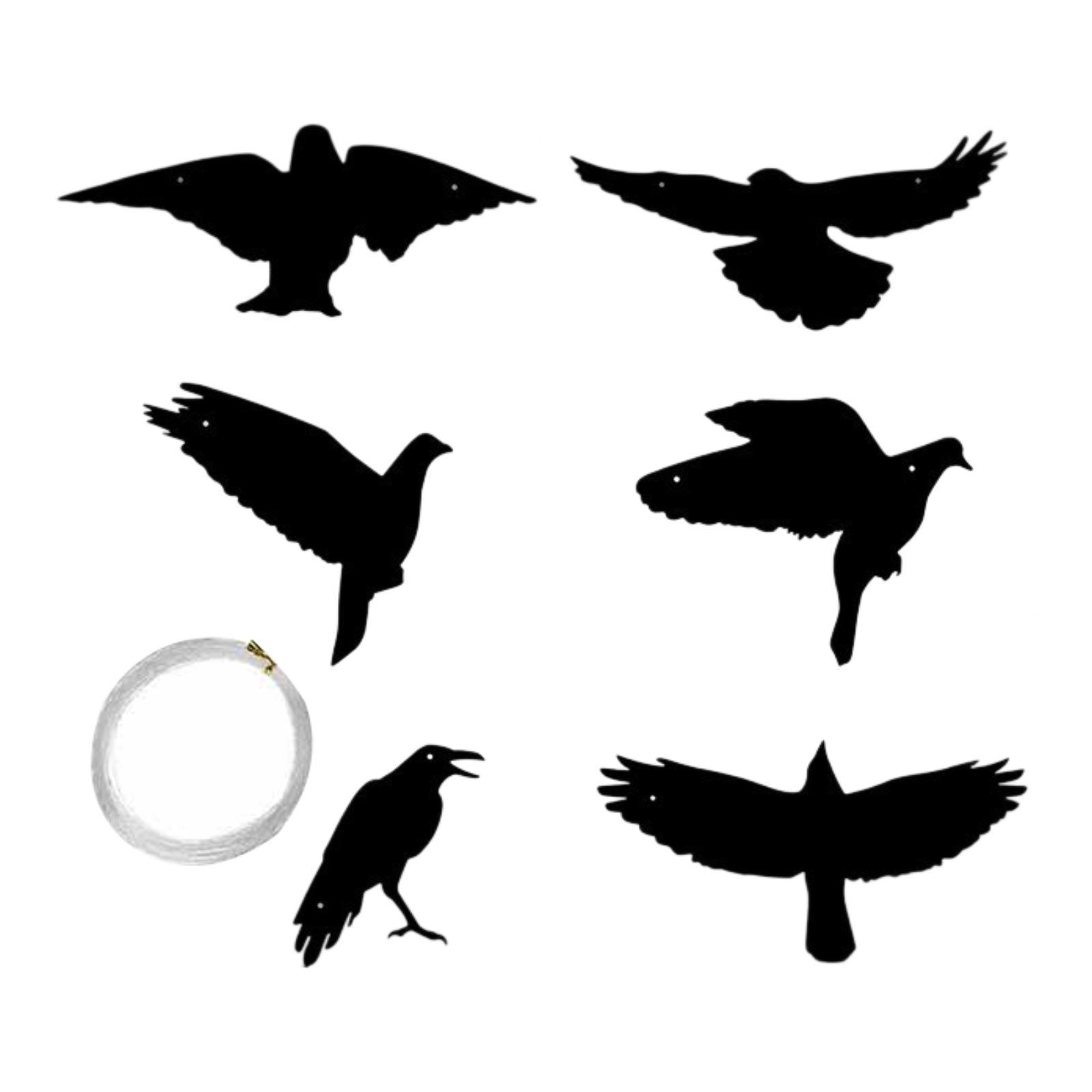 

18 Pieces Hanging Crow Halloween Decorations Bird Raven Ornament Sculpture