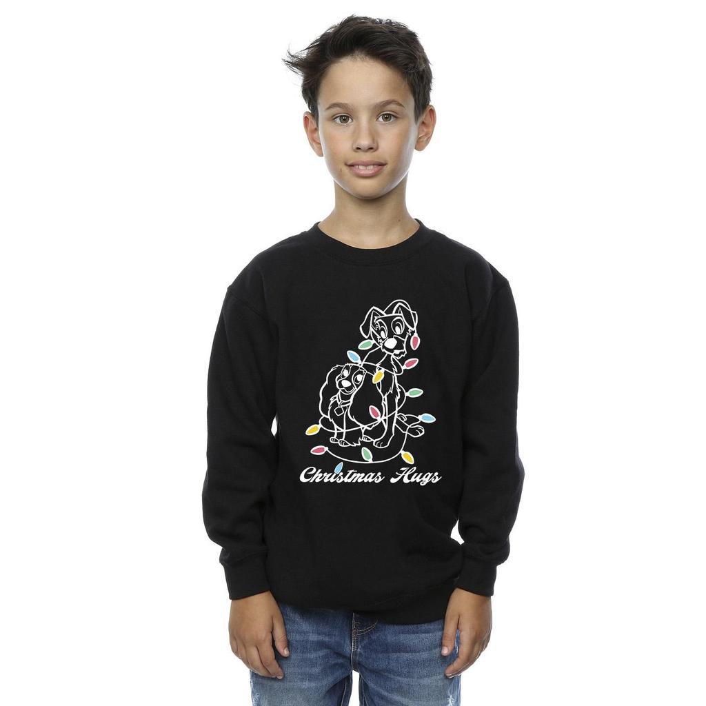 Disney Jungen-Sweatshirt „Lady And The Trump Christmas Hugs“.