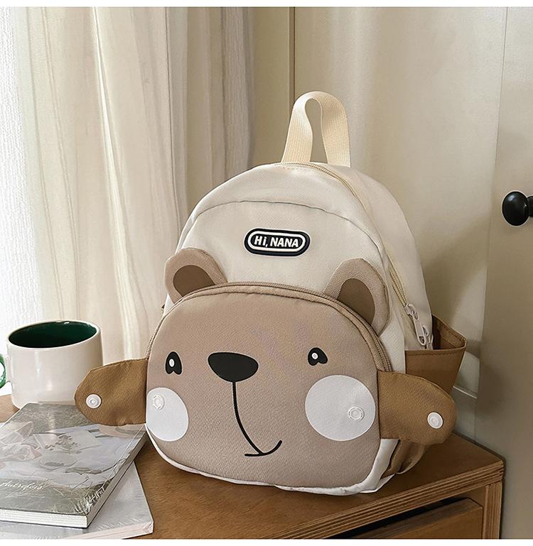 Schoolbag new high-value, fresh and sweet, cute cartoon bear backpack, light travel backpack for grades 1-1 students