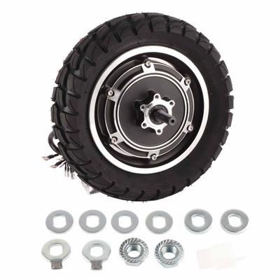 Motor de Cubo de Rueda de 10 pulgadas 36V-60V 350W-1500W Montaje de Motor de Tracción Kit de Conversión para Motocicleta Eléctrica Bicicleta Todoterreno