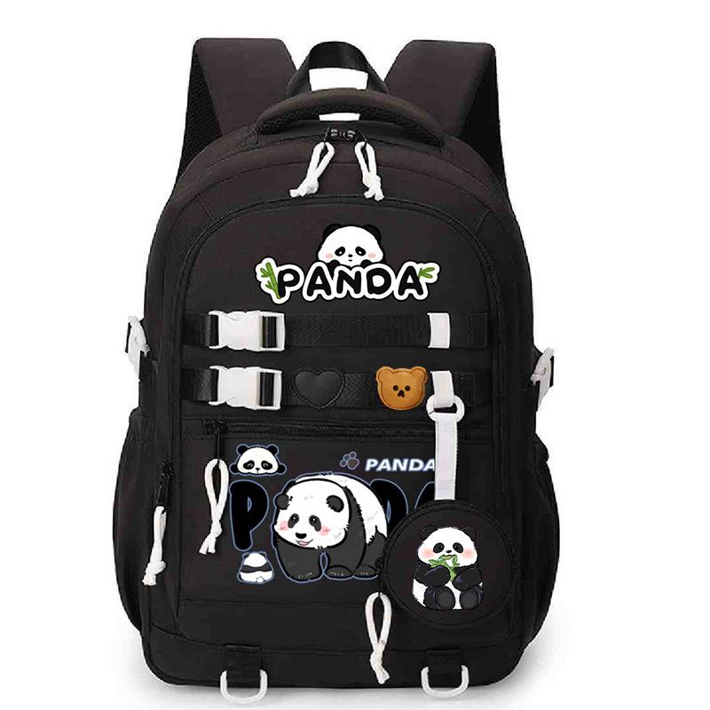 Panda Huahua 2025 New Cute Children's Schoolbag Cross-border Large-capacity Primary and Secondary School Students Lightweight Spine Protection