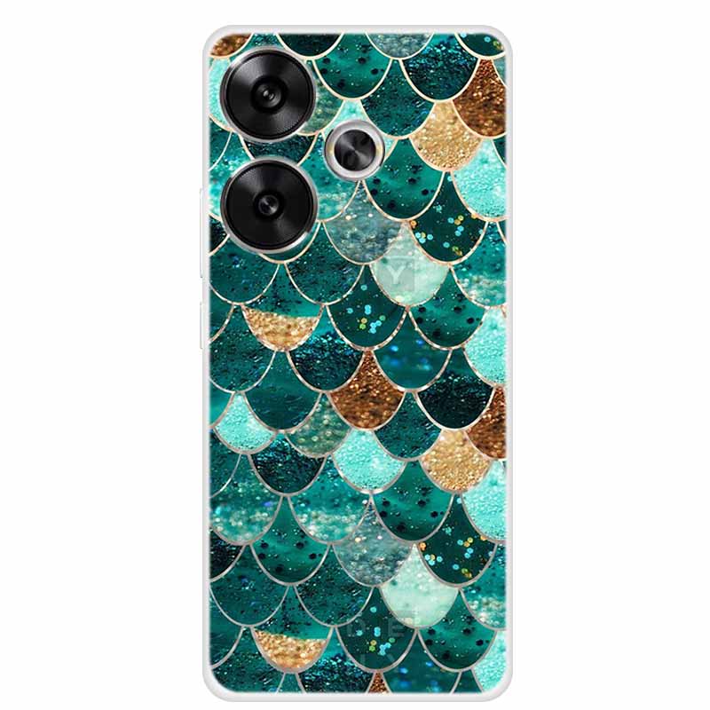 Marble Soft Phone Case For Poco F6 Transparent Case Silicone TPU Cover Funda Para Shield Clear Case for Xiaomi Poco F6 F 6 Pro