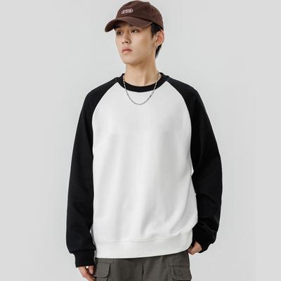 Spring and Autumn New Style Youth Fashion Round Neck Sweatshirts for Men and Women In Color Matching Loose Casual Versatile Sports Round Neck T-shirts