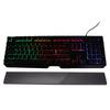 RGB Wired Keyboard with Wrist Rest 104 Keys Clr Characters Good Resilience Mechanical Feel Keyboard for   Gaming