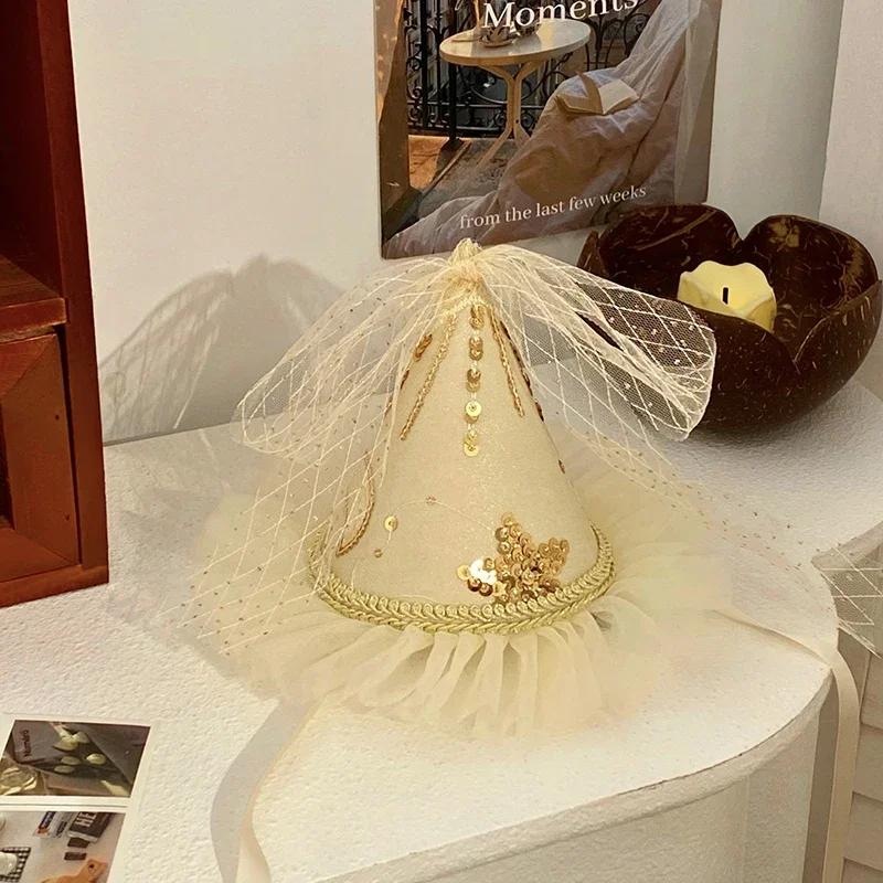 Flower Butterfly Knot Mesh Ribbon Headband Lace Girl Baby Princess Hat Birthday Gift Party Headdress Hair Accessories Adult Kid