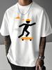 Unisex Summer Oversized T Shirt Minimalist Skateboard Unisex Graphic Short Sleeve Tees Loose Streetwear Male Casual Daily Fashion Tops