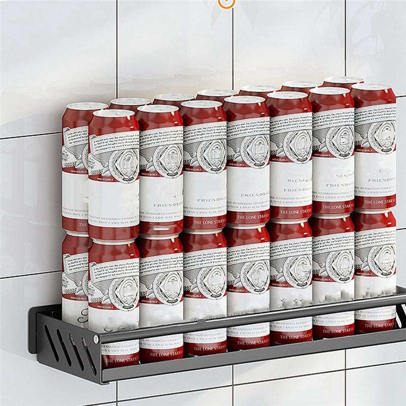 AEE2-Kitchen Small Tools Seasoning Storage Rack, Kitchen Bathroom Stainless Steel Rack, Wall Mounted, Storage Rack