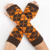 Neue rautenförmige Fingerlose Handschuhe für Damen Herbst und Winter Gestrickte Warme Halbfingerärmel und Woll-Handgelenkschützer