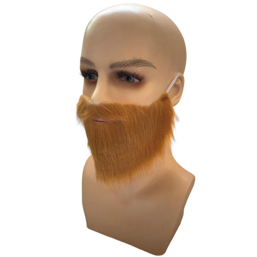 Brown Fake Beard for Anime, Film, Stage, and Pirate Costumes