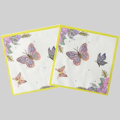 20pcs/Pac 33*33cm 2-Ply Disposable Party Napkin Floral Pattern