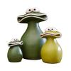 Big Mouth Frog Figurine Resin Frog Family Ornament Waterproof Cartoon Frog Garden Statue for Outdoor Indoor Decor