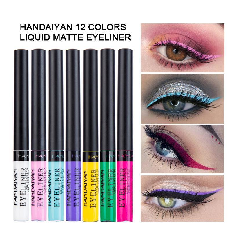 

Cross-border brand-new high-quality eyeliner Cosmetics, waterproof and durable eyeliner, 12-color matte color eye shadow eyeliner.