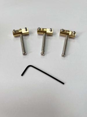 Messing E-Gitarrenbrückensatz: TELE Sattel, TL Korpusunterteil, Saitenhalter, Saitenhaltersteg, 3-teiliges Set