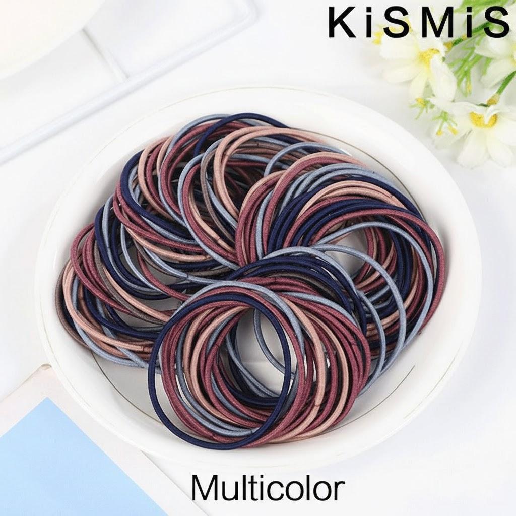 100 Stück Elastische Haargummis für Mädchen Hohe Dehnbarkeit Gummibänder Grundlegende Haarringe Kleiner Kreis Haarseile Haarschmuck