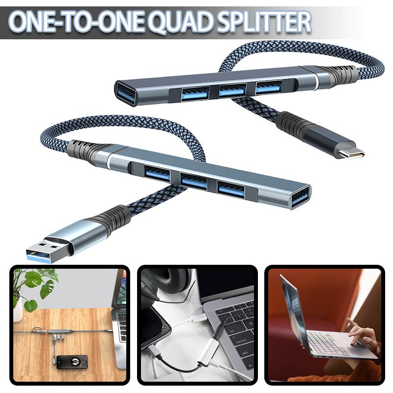 

PDTO 4 в 1 USB-C концентратор типа C к USB 3.0 2.0 многопортовый адаптер-разветвитель для ноутбука