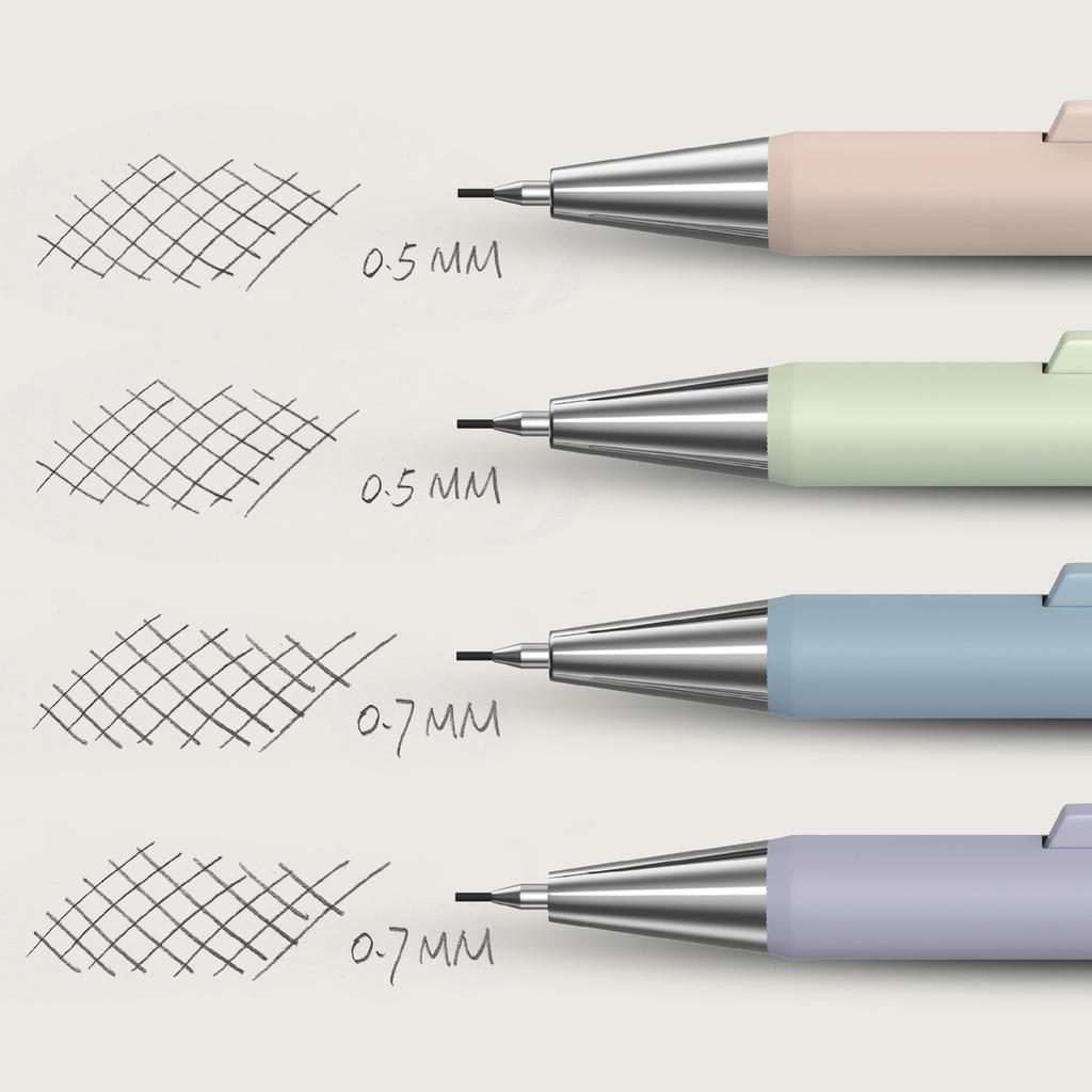 Mr. Pen Pastel Mechanical Pencil Set – 4-Pack, 0.5mm & 0.7mm, Fast-Click Aesthetic Cute Writing Pencils for Students & Office Supplies