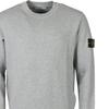 STONE ISLAND Plain Logo Crew Neck Long Sleeve Sweatshirt Men Sweatshirt Light-Gray 791563051-V0M64