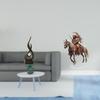 Acrylic Flame Knight Resin Statue Modern Art Centerpiece Keepsake Waterproof Home Decoration