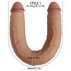 Double-Ended Dildo Silicone Realistic Vibrating Anal G-spot Toy for Women Gay Couples