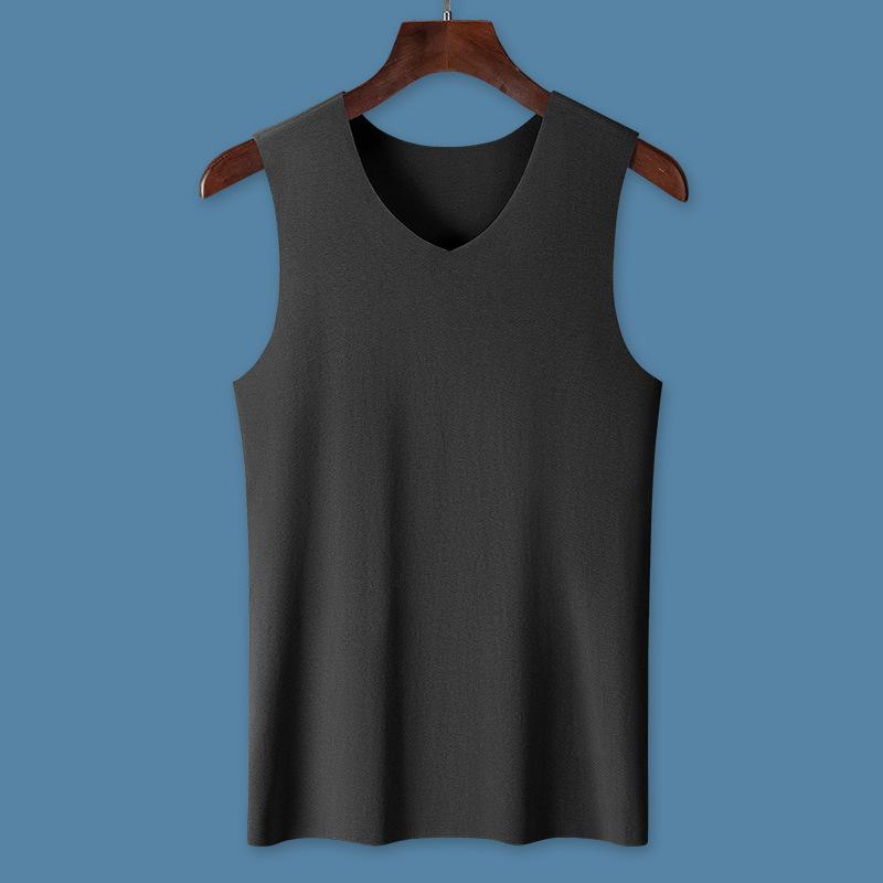 Men'S Pure Cotton Vest Seamless Sports Cotton Underwear Wide-Shoulder Spring/Summer Base Layer Tank Top For Men