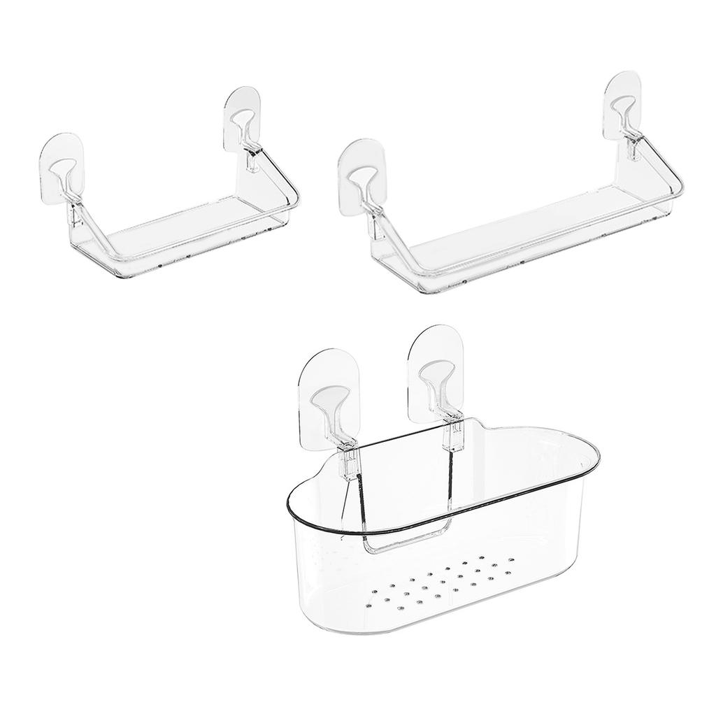 Space Saving Shower Storage No Drill & Adhesive Needed Versatile Bathroom Solution Convenient Rack for Small Areas